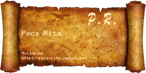 Pecz Rita névjegykártya