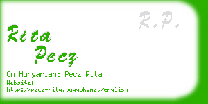rita pecz business card